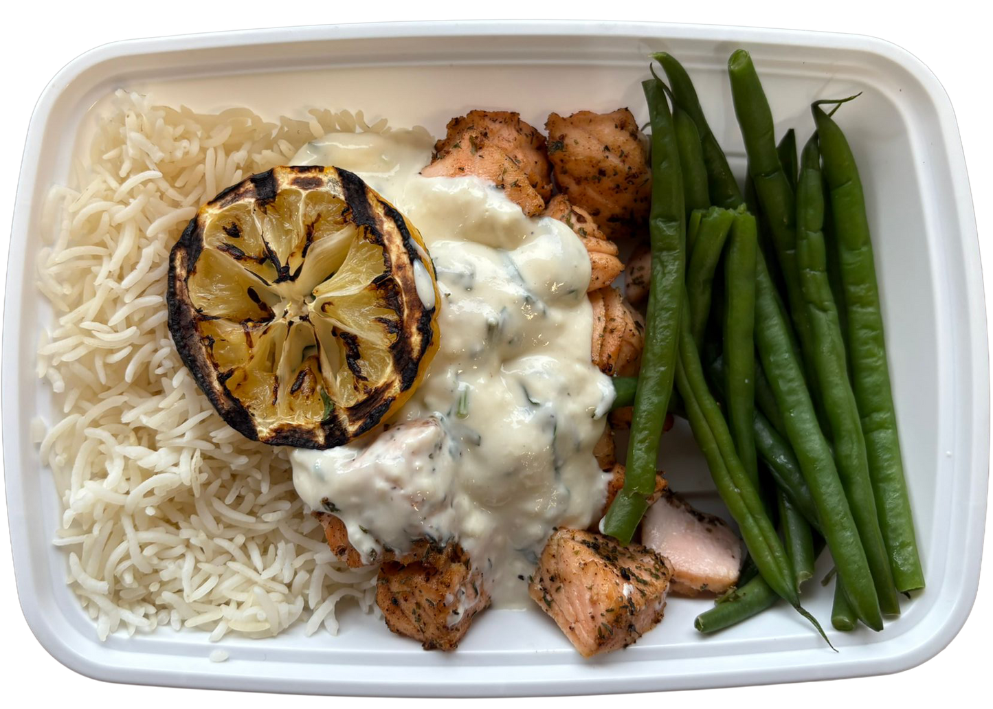 Creamy Lemon Dill Salmon Cubes