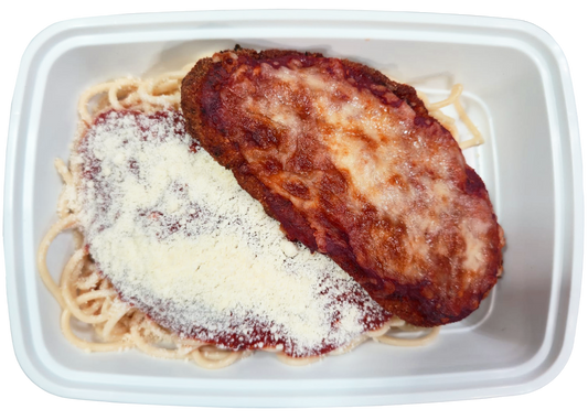 Chicken Parm with Spaghetti and Marinara